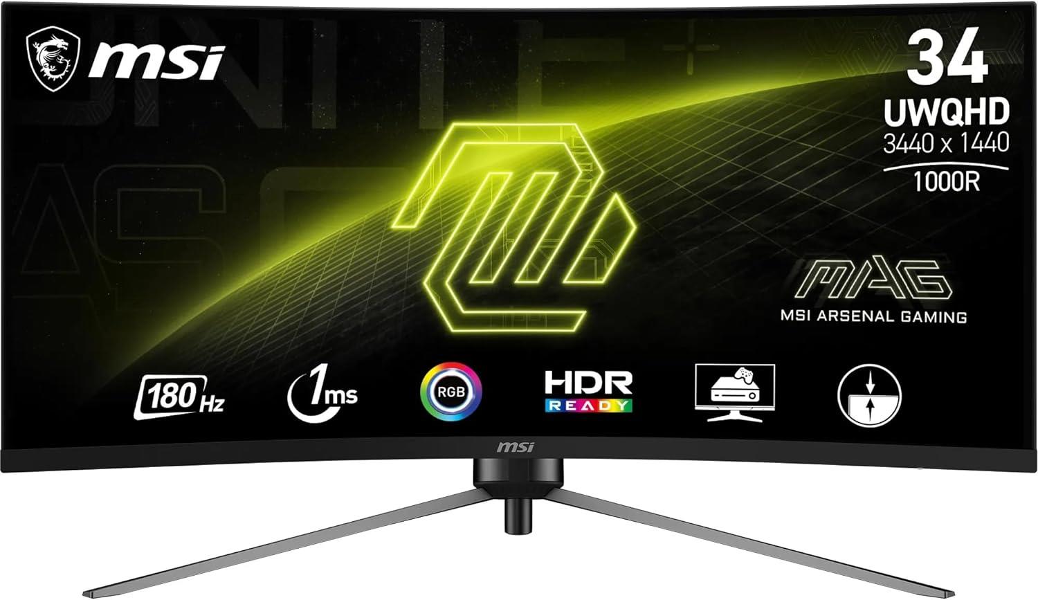 MSI 34 MAG 345CQR CURVED VA 3440X1440 (WQHD) 21:9 180HZ 1MS GAMING MONITOR
