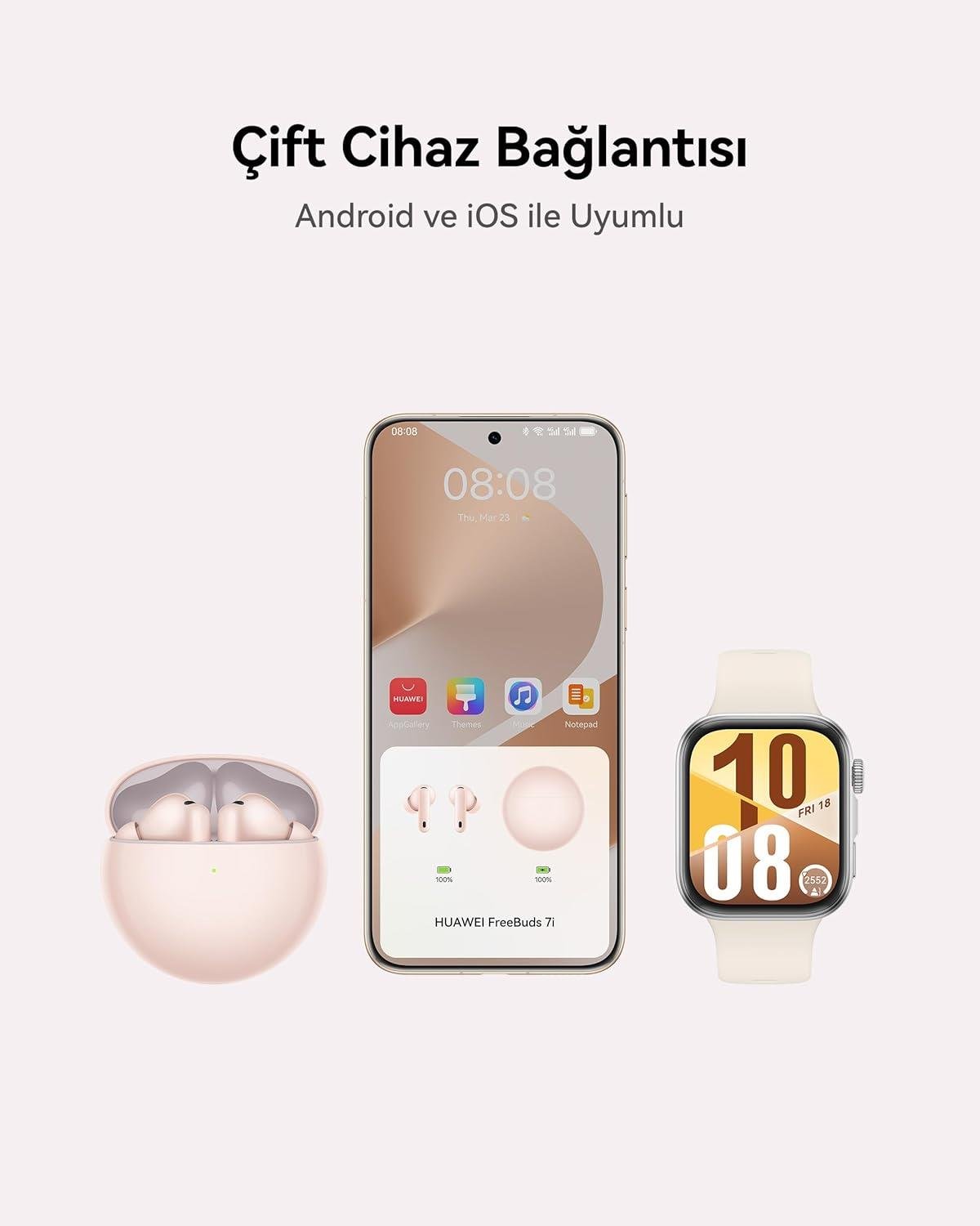 Huawei FreeBuds 7i Bluetooth Kulaklık, Siyah