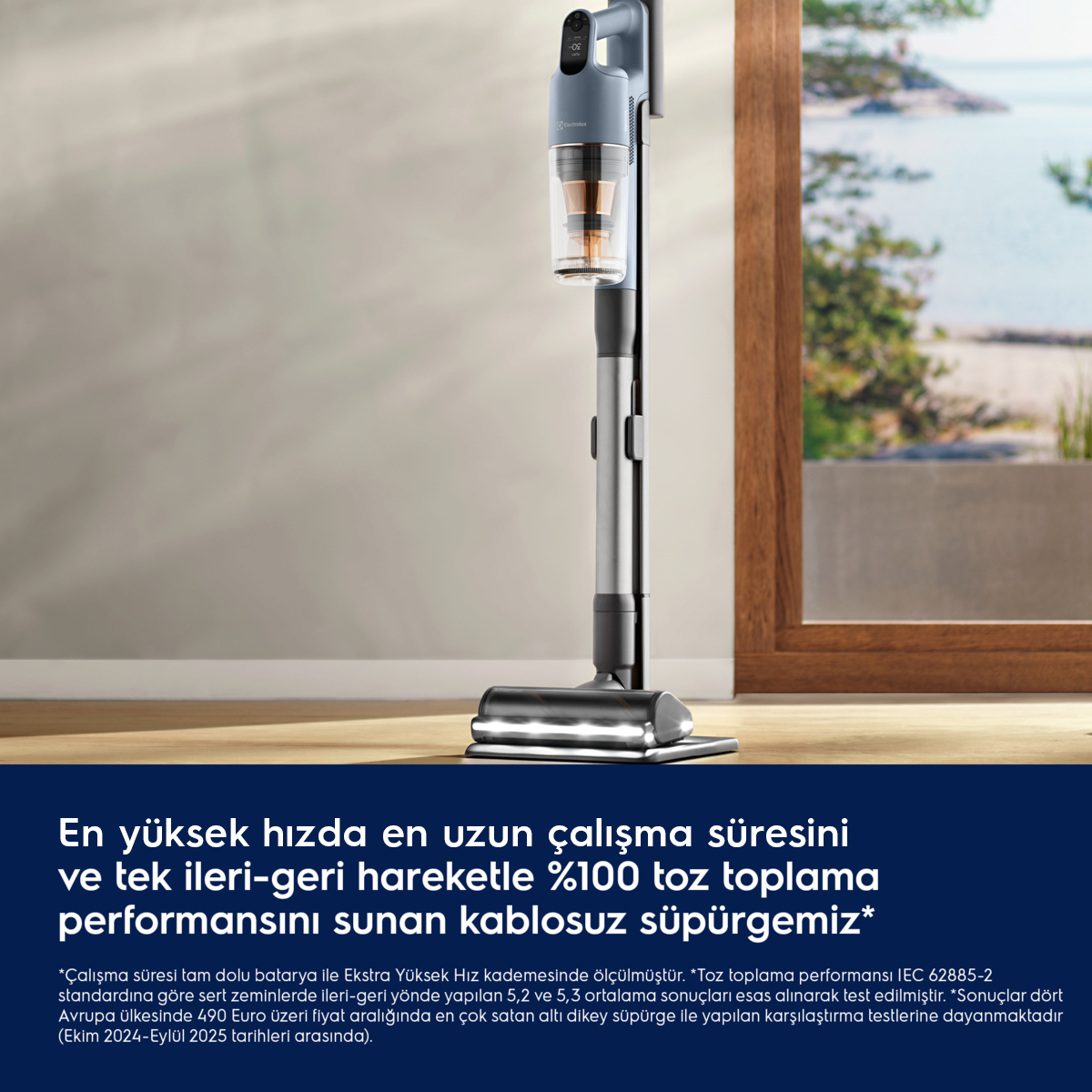 Electrolux Ultimate 900 EP91B21WET Şarjlı Dikey Süpürge Kot Mavisi