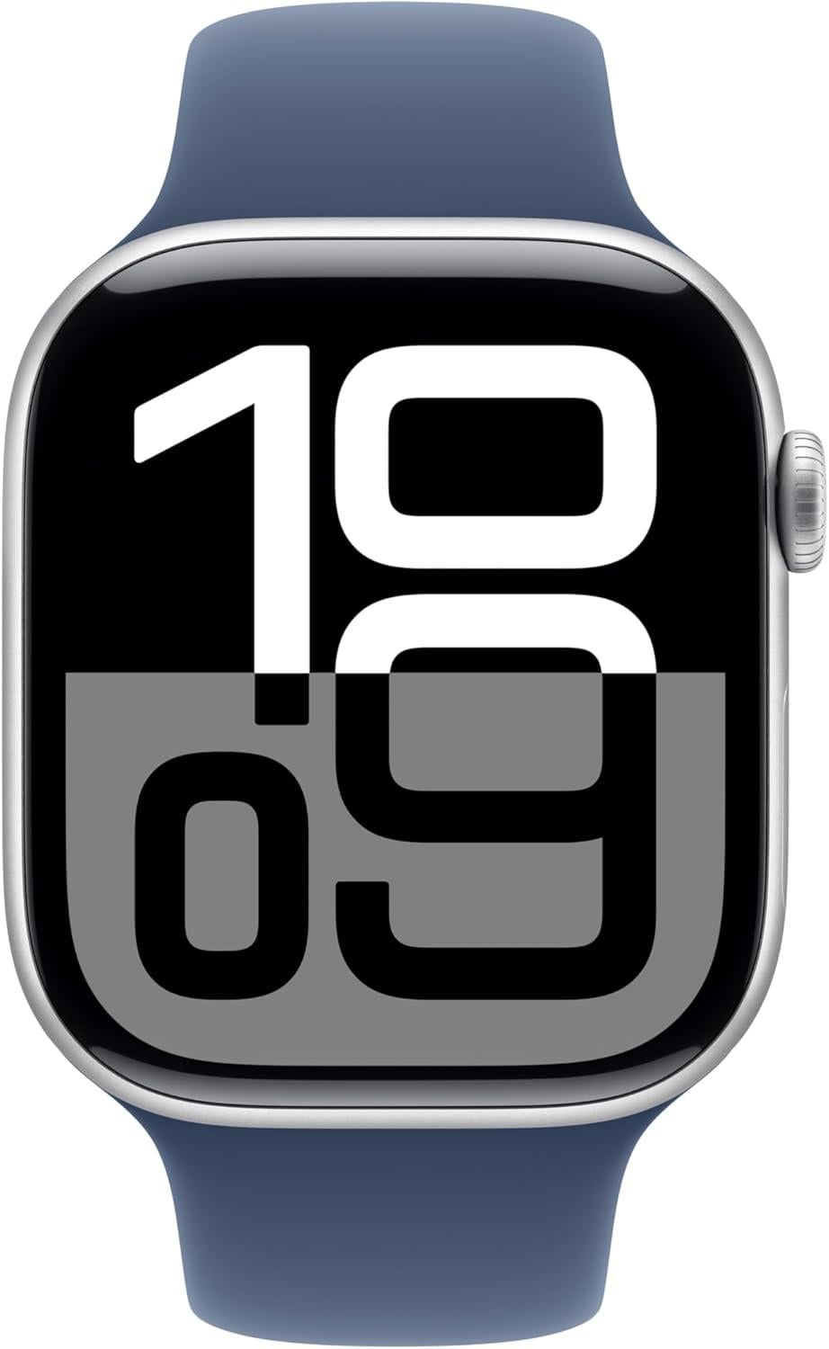 Apple Watch Series 10 GPS 42 mm Gümüş Rengi Kasa Akıllı Saat ve Kot Rengi Spor Kordon - M/L
