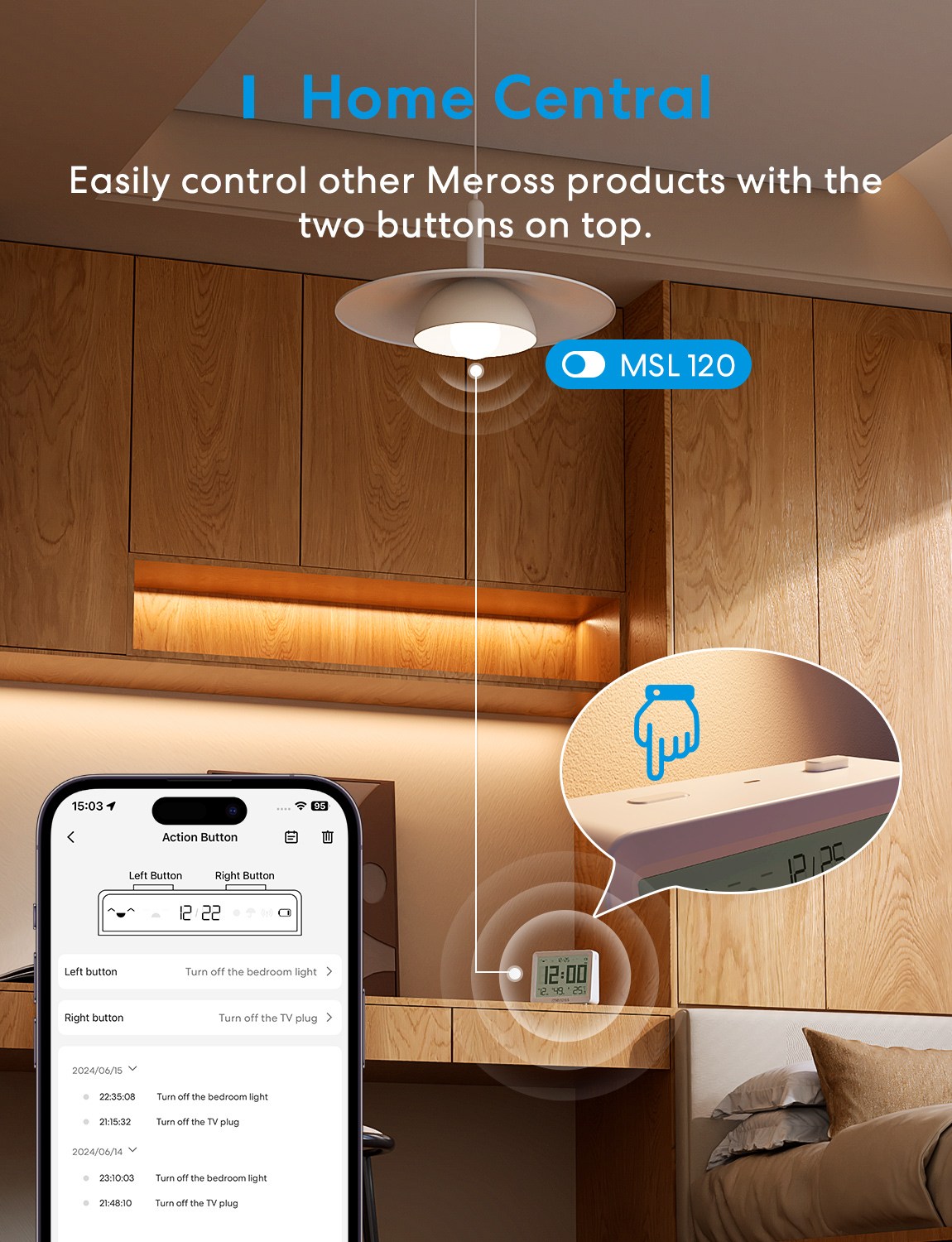 Meross Akıllı Sıcaklık ve Nem Sensörü MS130