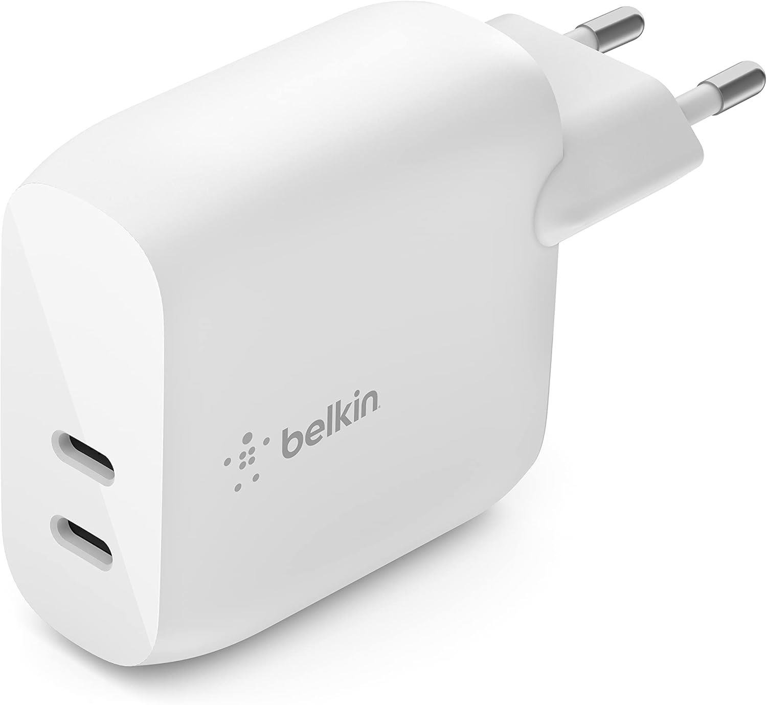 Belkin Çift 20W USB-C PD Duvar Şarj Cihazı 40W
