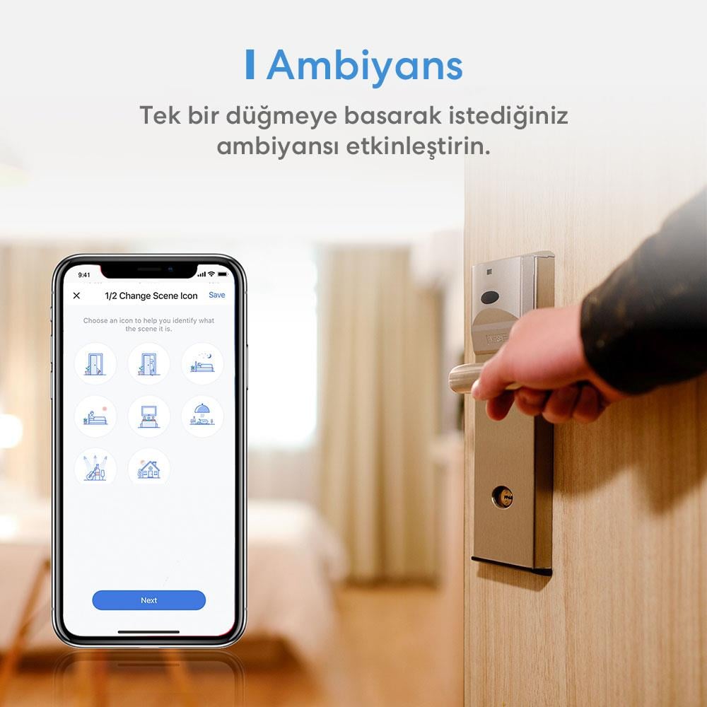 Meross Akıllı Anahtar Tuşlu Çift Yön MSS550X
