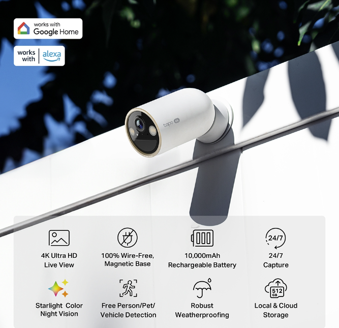 TP-Link Tapo C460 4K Gece Görüşlü IP Wi-Fi Güvenlik Kamerası