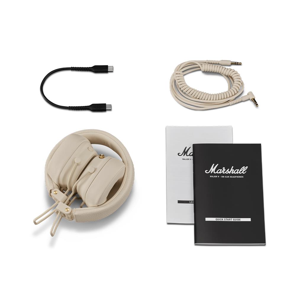 Marshall Major V Bluetooth Kulaküstü Kulaklık, Krem 