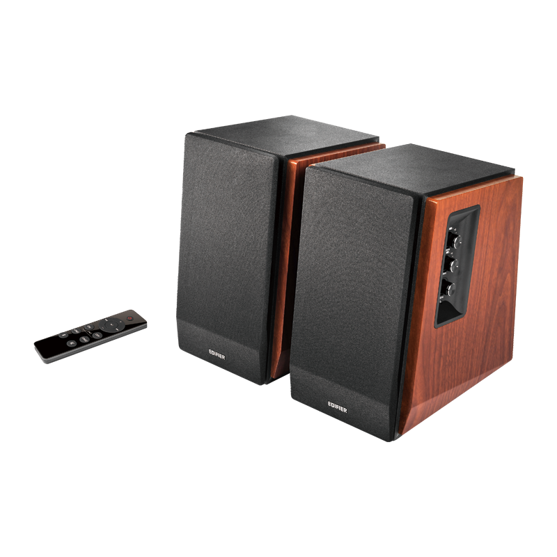 Edifier R1700BTs 66W RMS Bluetooth 5.0 aptX HD Aktif Raf Tipi Hoparlör – Subwoofer Çıkışlı, Çift RCA Girişli - Kahverengi