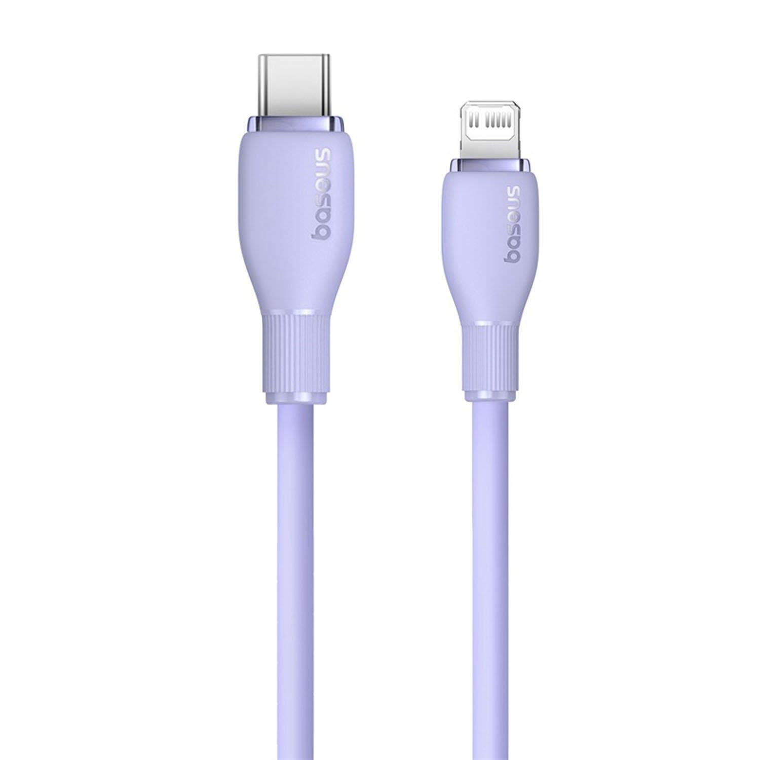 Baseus Pudding Hızlı Şarj Özellikli Type-C to Lightning 20W Kablo 1.2 M Mor
