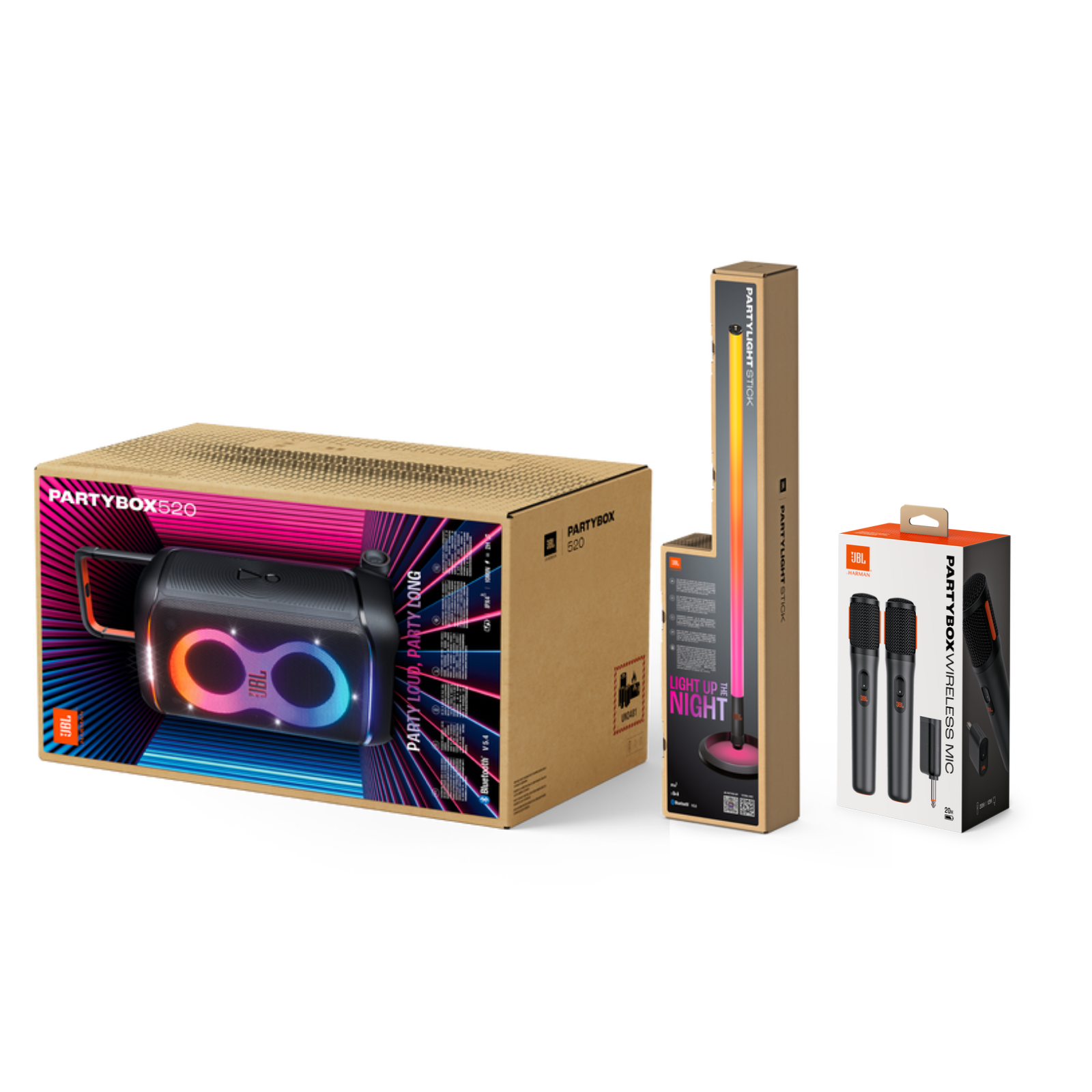 JBL PartyBox 520 Bluetooth Hoparlör ve Kablosuz Karakoke Eğlence Paketi