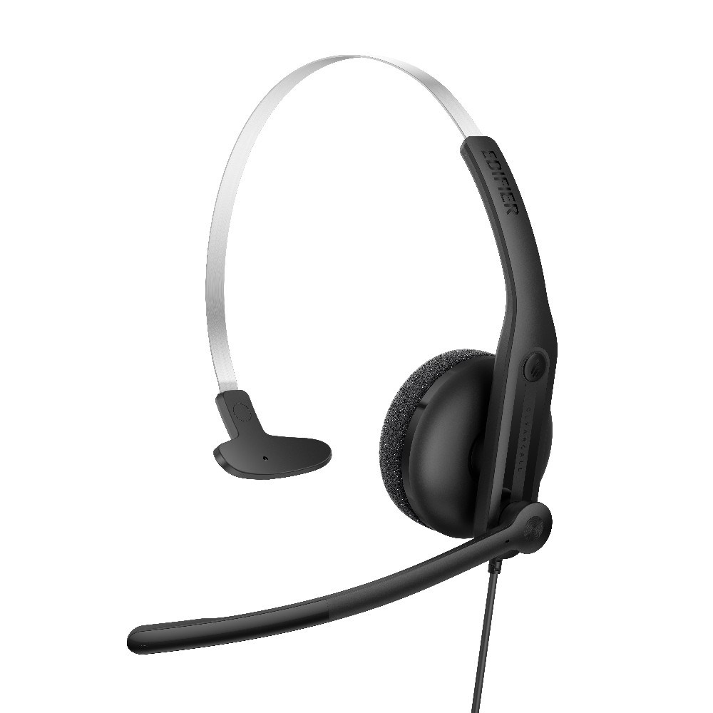 Edifier CC100 USB-C/USB-A Kablolu Mono Çağrı Merkezi Kulaklığı – AI Mikrofon Noise Cancelling, 240° Döner Mikrofon - Siyah