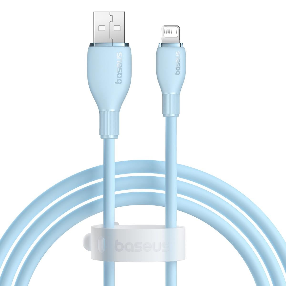 Baseus Pudding USB-A 2.4A Lightning Şarj Kablosu 1.2m, Mavi