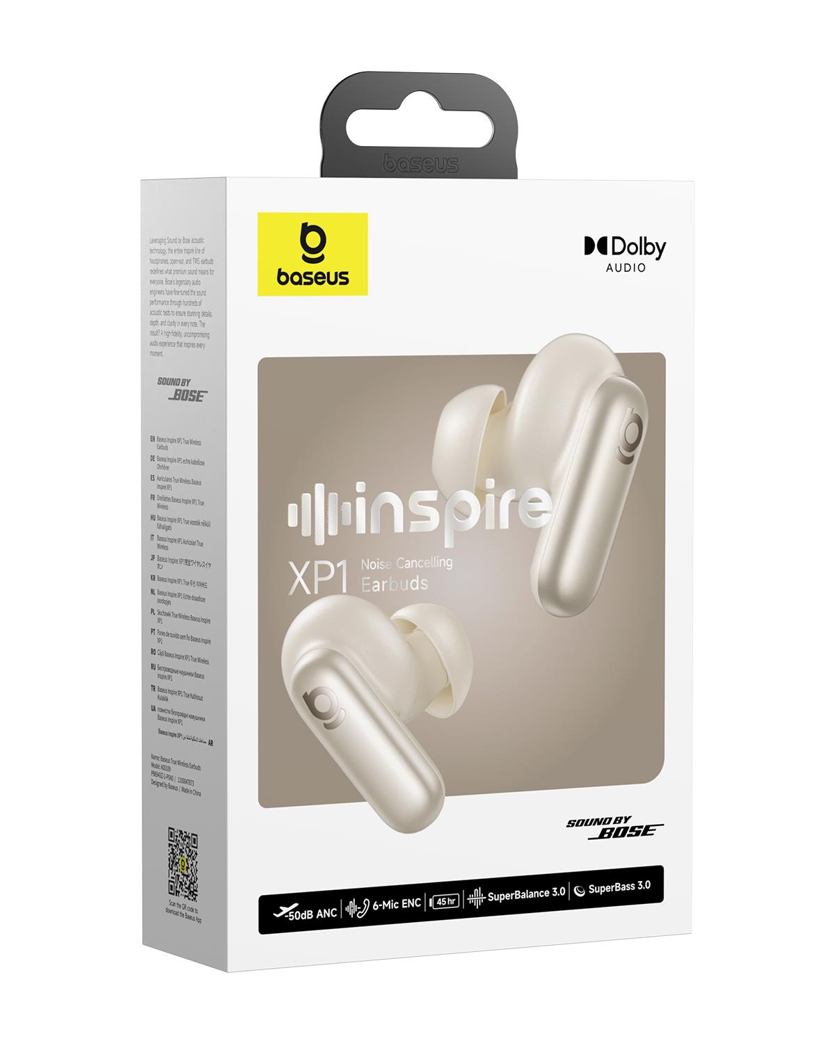 Baseus Inspire XP1 True Wireless Earphones Sounded By Bose - Beyaz