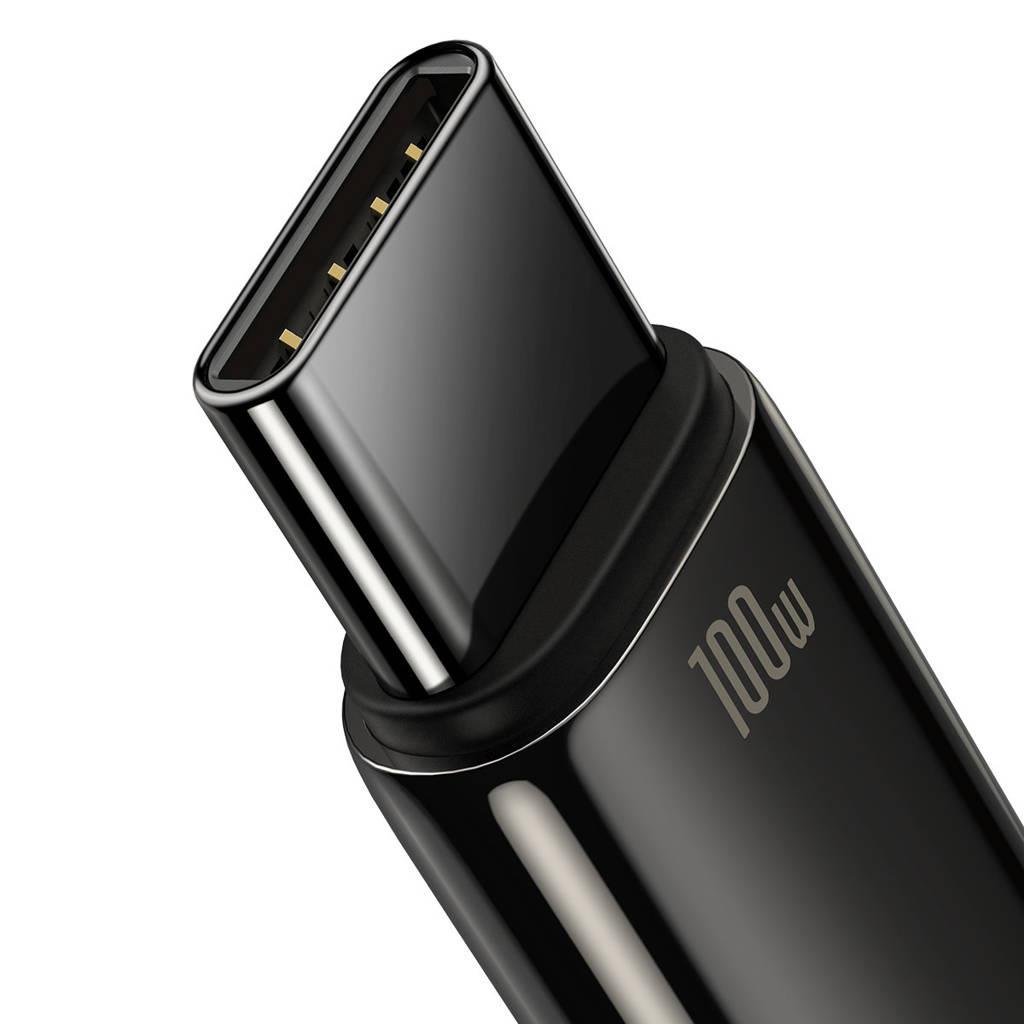 Baseus Tungsten Gold Hızlı Şarj Data Kablosu USB to Type-C 100W 2m Siyah