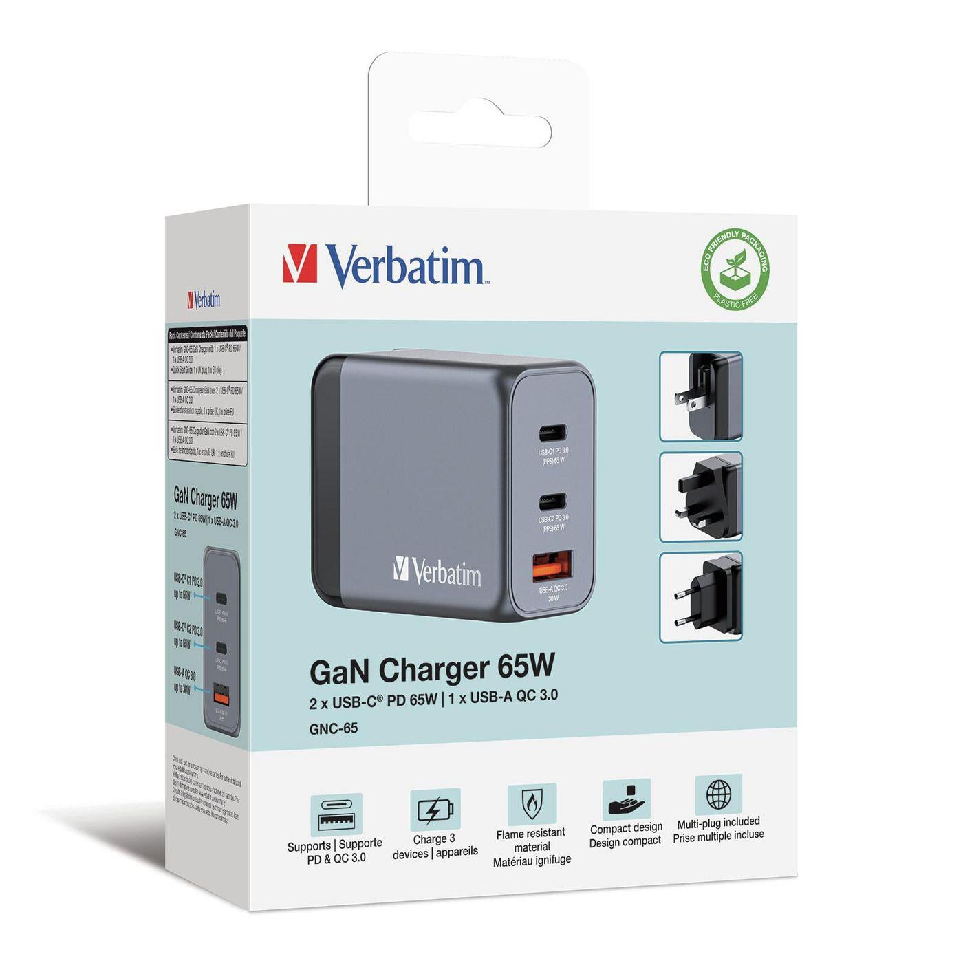 Verbatim 32201 - V GNC65 GaN Charger 65W