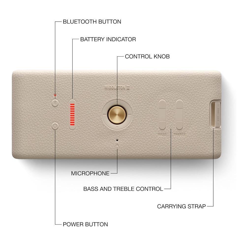 Marshall Middleton II Bluetooth Hoparlör, Cream