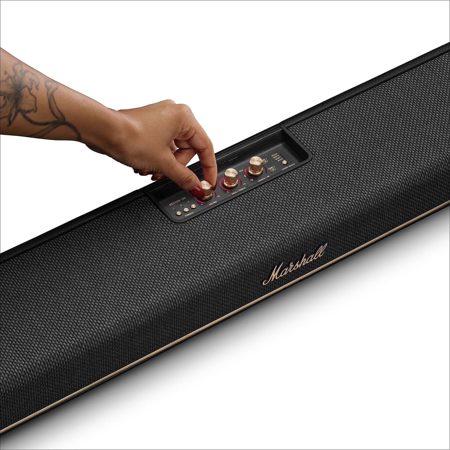 Marshall Heston 120 Dolby Atmos Soundbar, Siyah