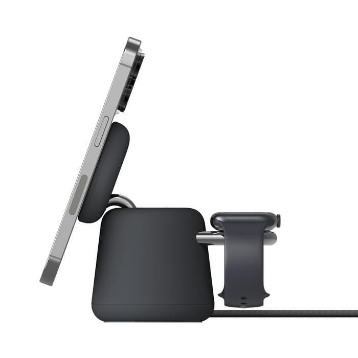 Belkin BoostCharge Pro Kablosuz 2'si 1 arada MagSafe (15 W) Şarj İstasyonu - Siyah