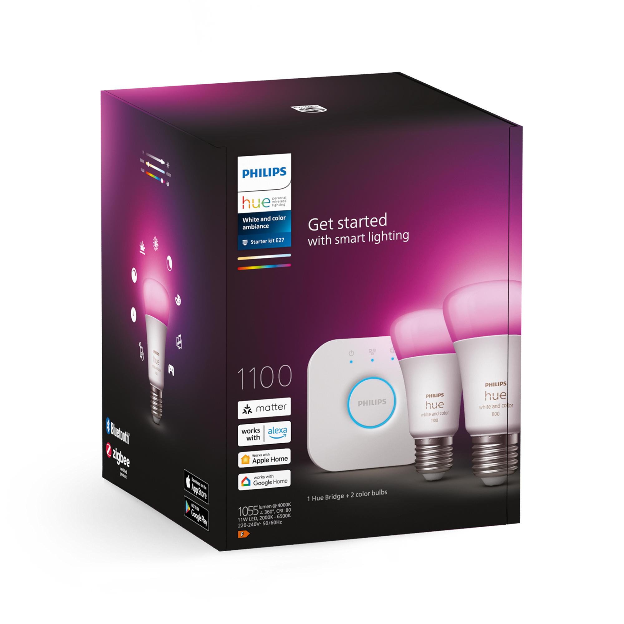 Philips HueWCA 9W E27 Renkli Akıllı Ampul 2'li Başlangıç Seti