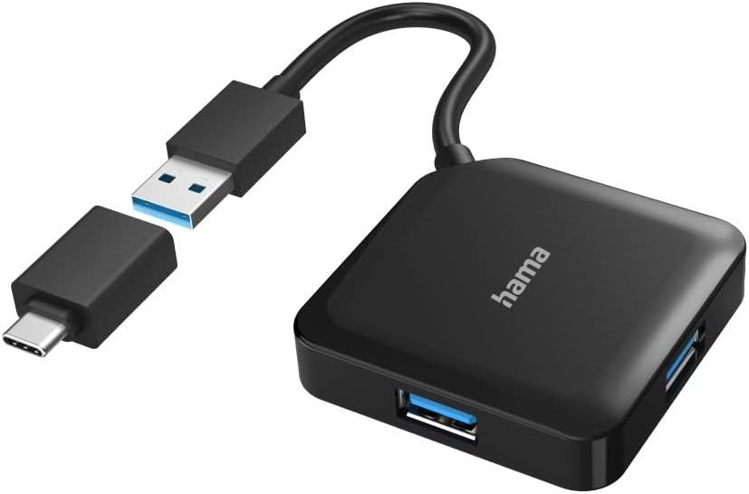 Hama USB Hub, 4 Ports, USB 3.2, 5Gbit, USB-C Adaptör