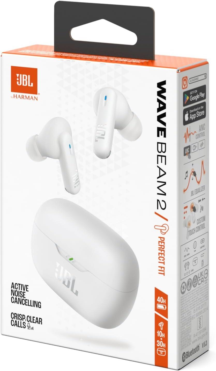 JBL Wave Beam2, Kablosuz Kulakiçi Kulaklık, IE, Beyaz