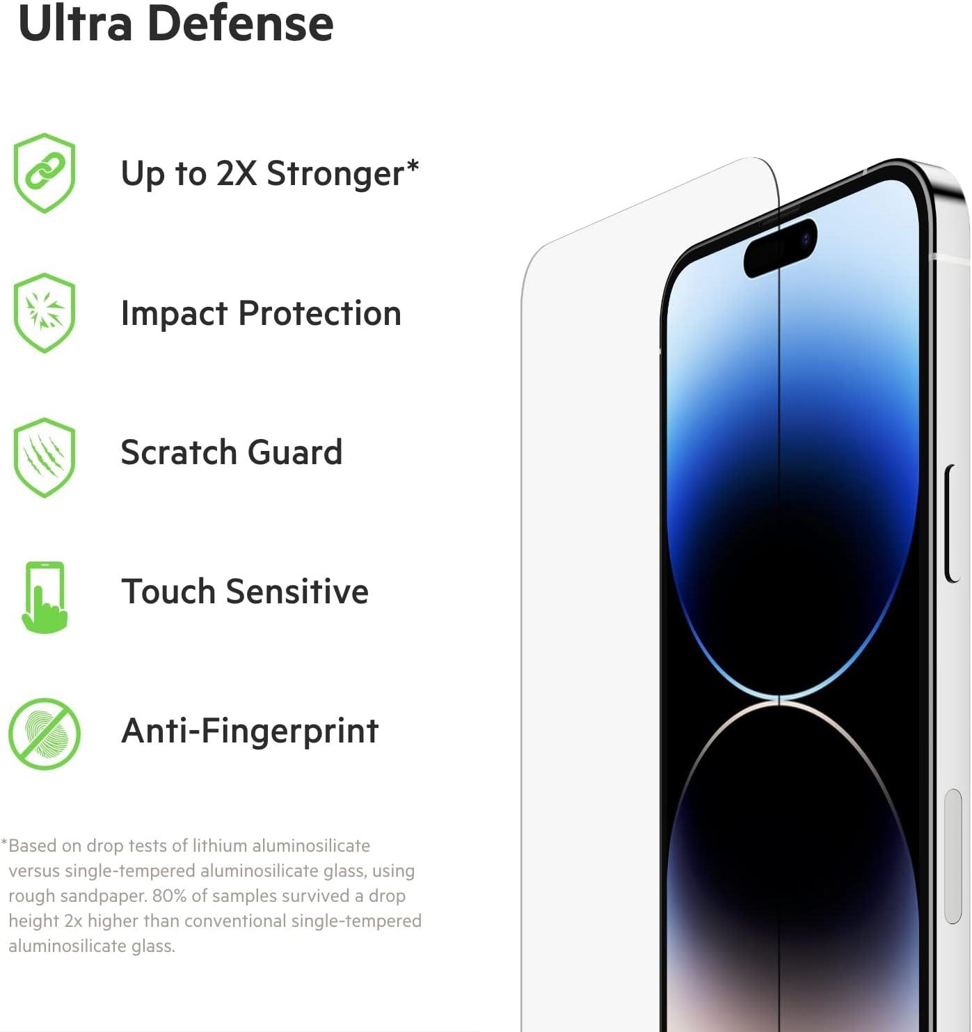 Belkin OVA103ZZ iPhone 14 Pro İçin Ultra Glass Ekran Koruyucu