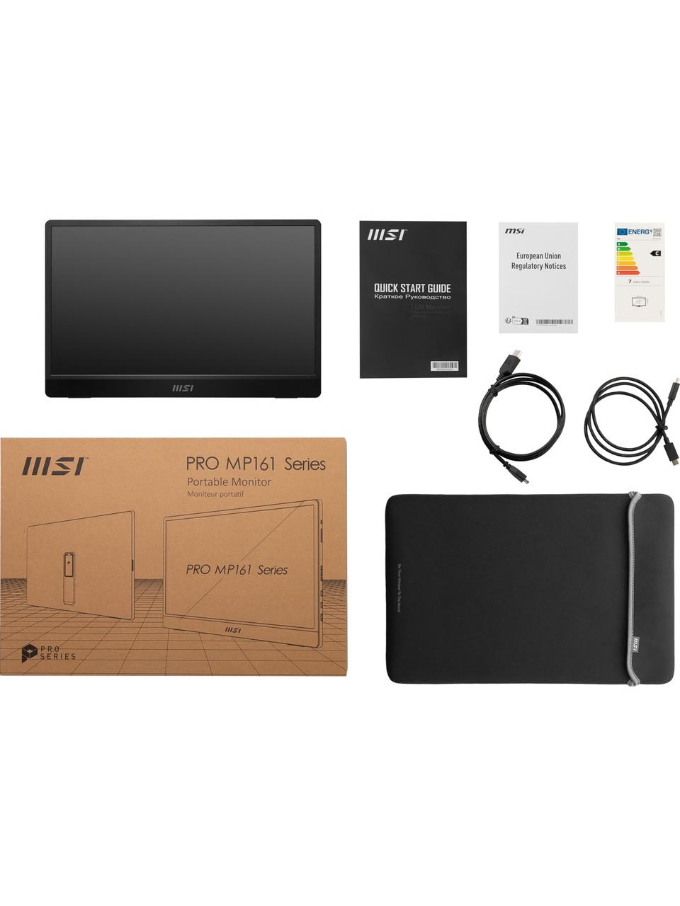 MSI 15.6 PRO MP161 E2U 1920x1080 (FHD) 16:9 FLAT IPS 60HZ 4MS 