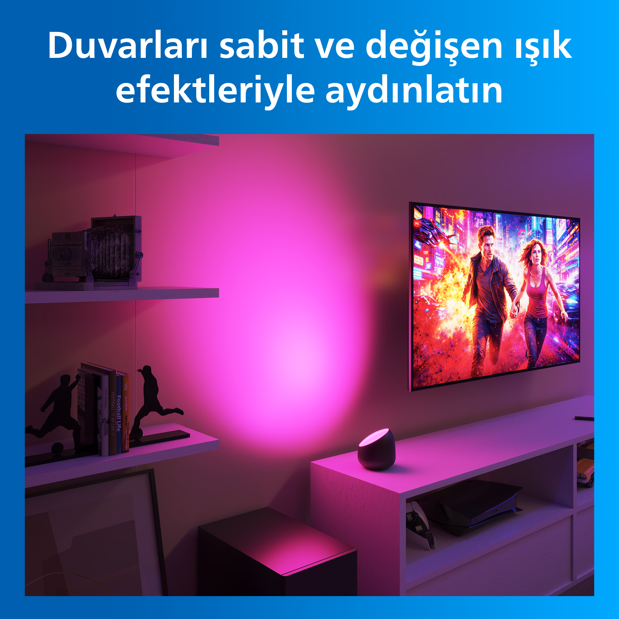 Philips Smart Lighting Squire Lite Akıllı Masa Lambası - Siyah - Google Home, Alexa, HomeKit ve Matter uyumlu