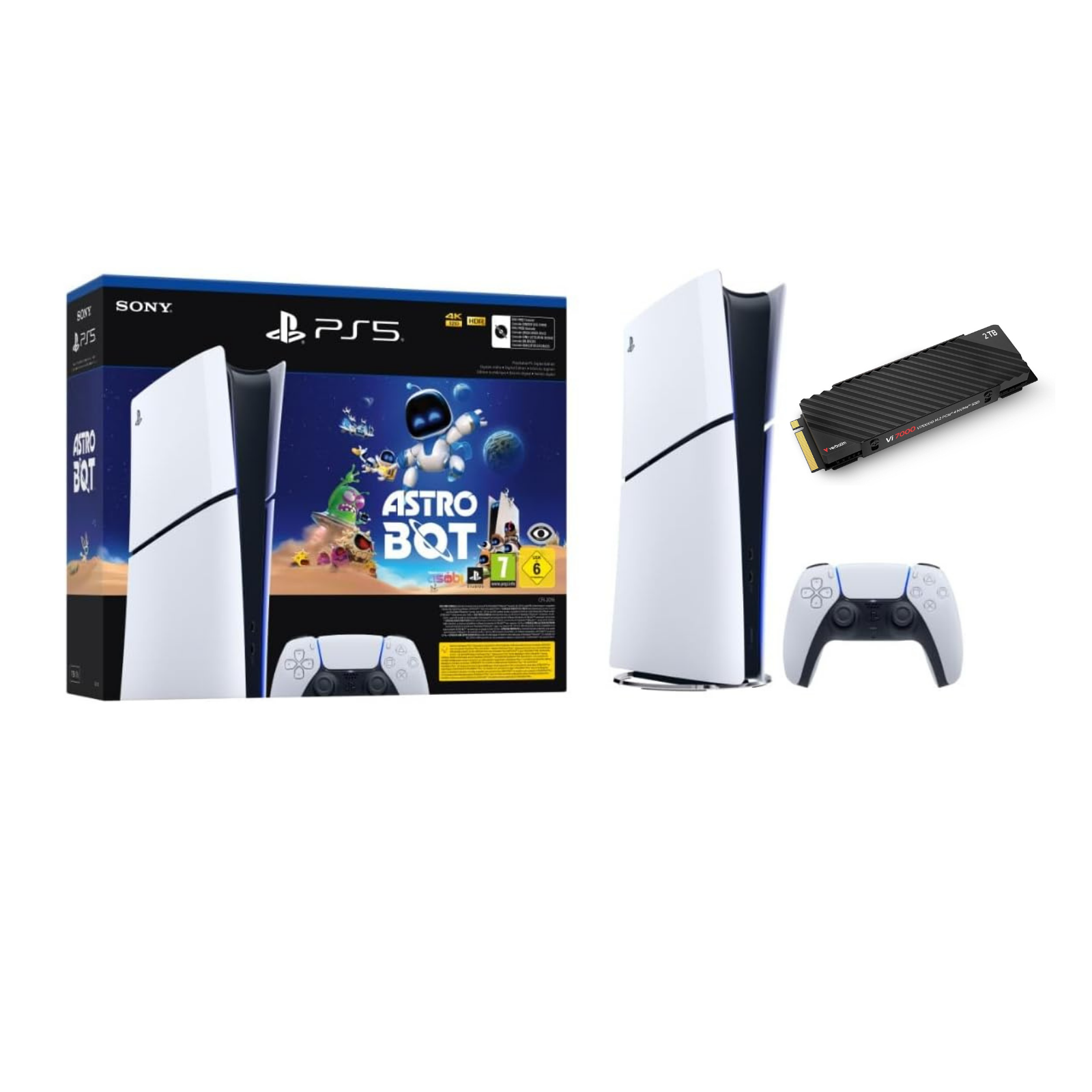 Sony Playstation 5 Slim Digital Versiyon - Astro Bot Oyun ve Verbatim 2TB Nvme SSD Hediyeli (Bilkom Garantili)
