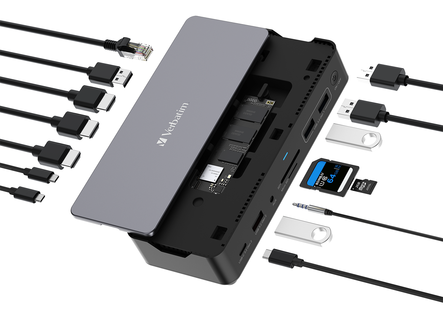 32174-891 USB-C PRO DOCKING STATION 15 PORT WITH SSD INCLUDED CDS-15SSD