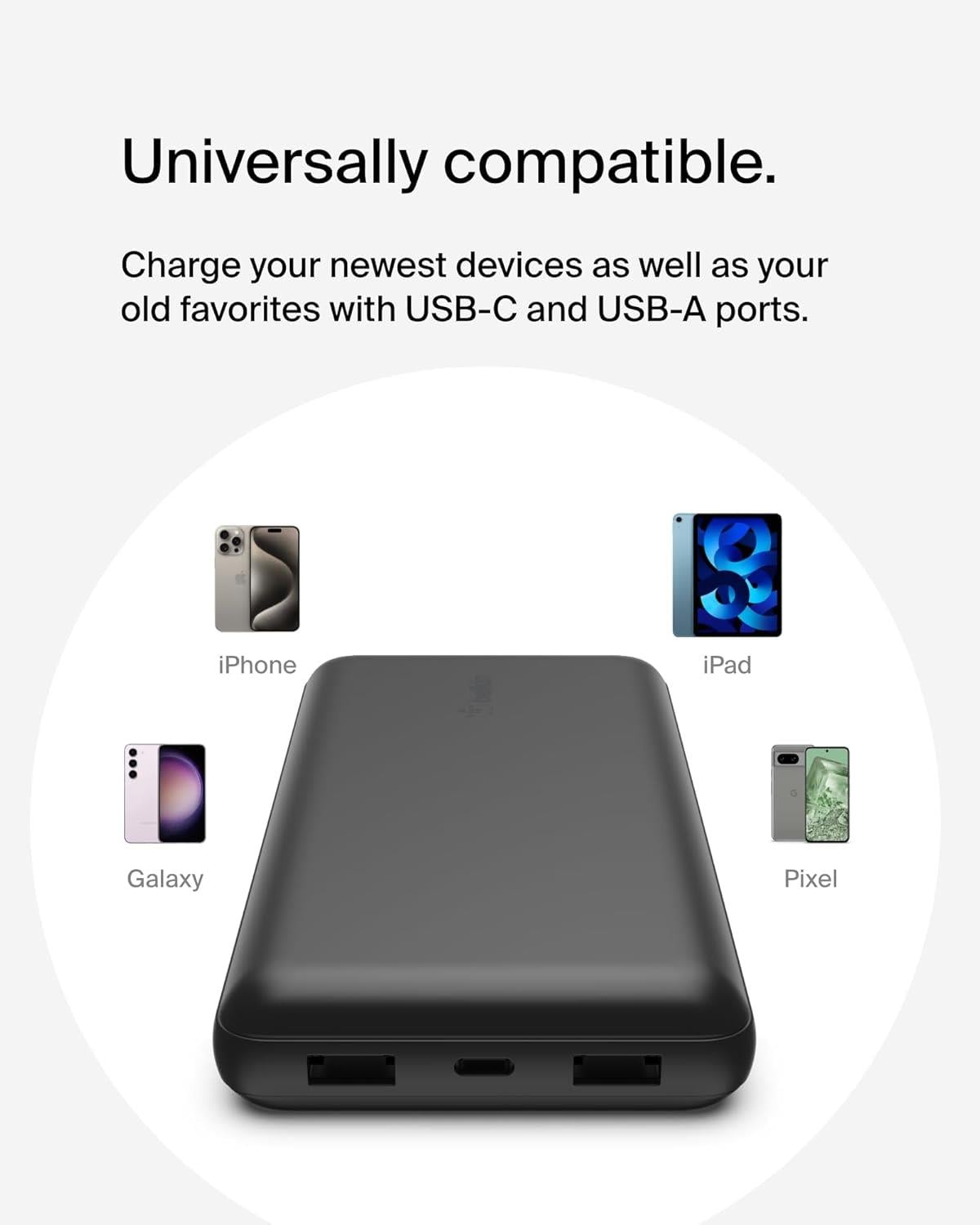 Belkin 20000 Powerbank 15W USB A-C Siyah