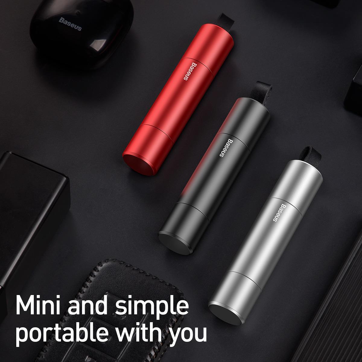 Baseus Sharp Tool Serisi Oto Cam ve Emniyet Kemeri Kesici Güvenlik Aparatı - Gümüş