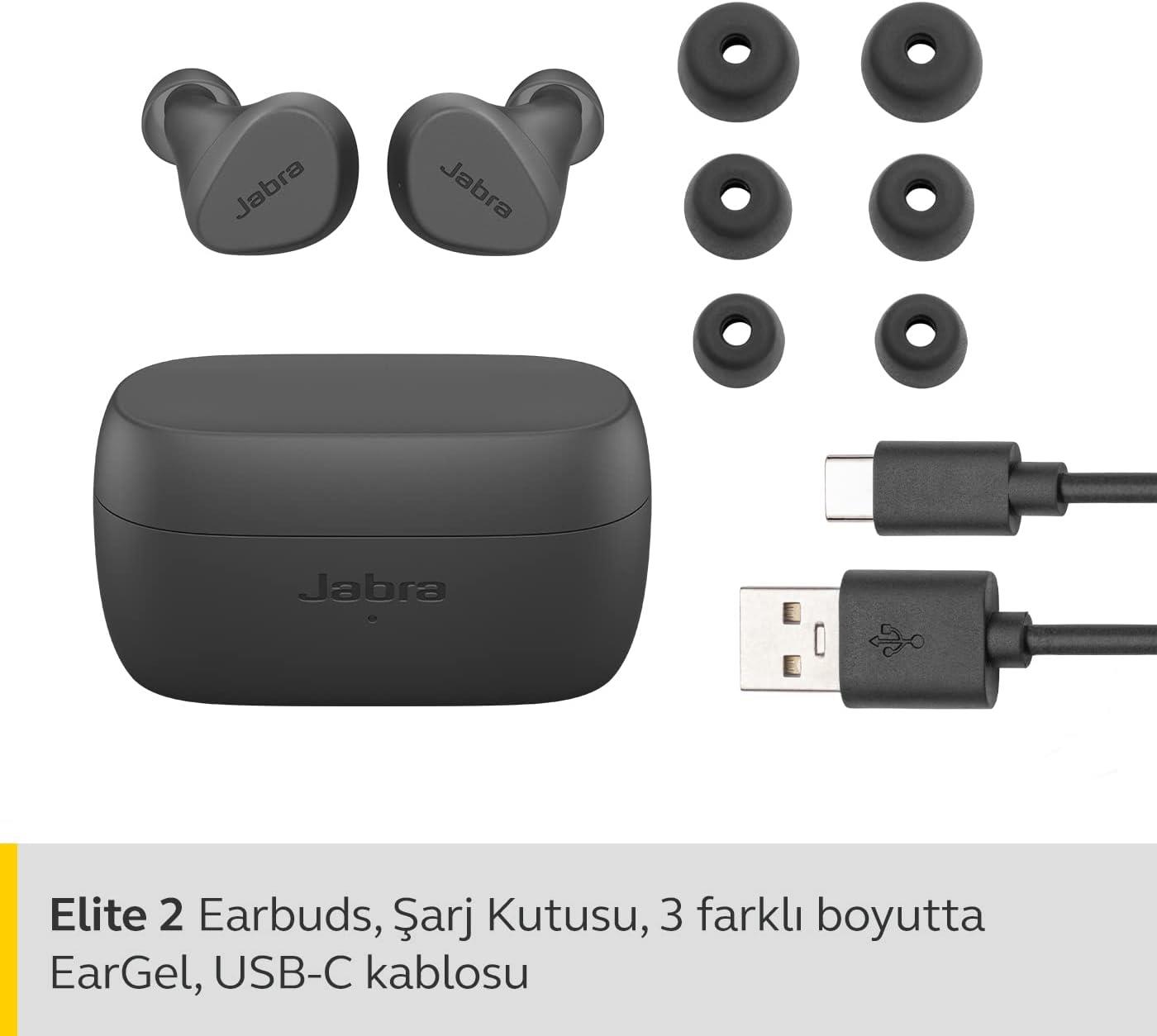 Jabra Elite 2 Kulak İçi Bluetooth Kulaklık - Koyu Gri