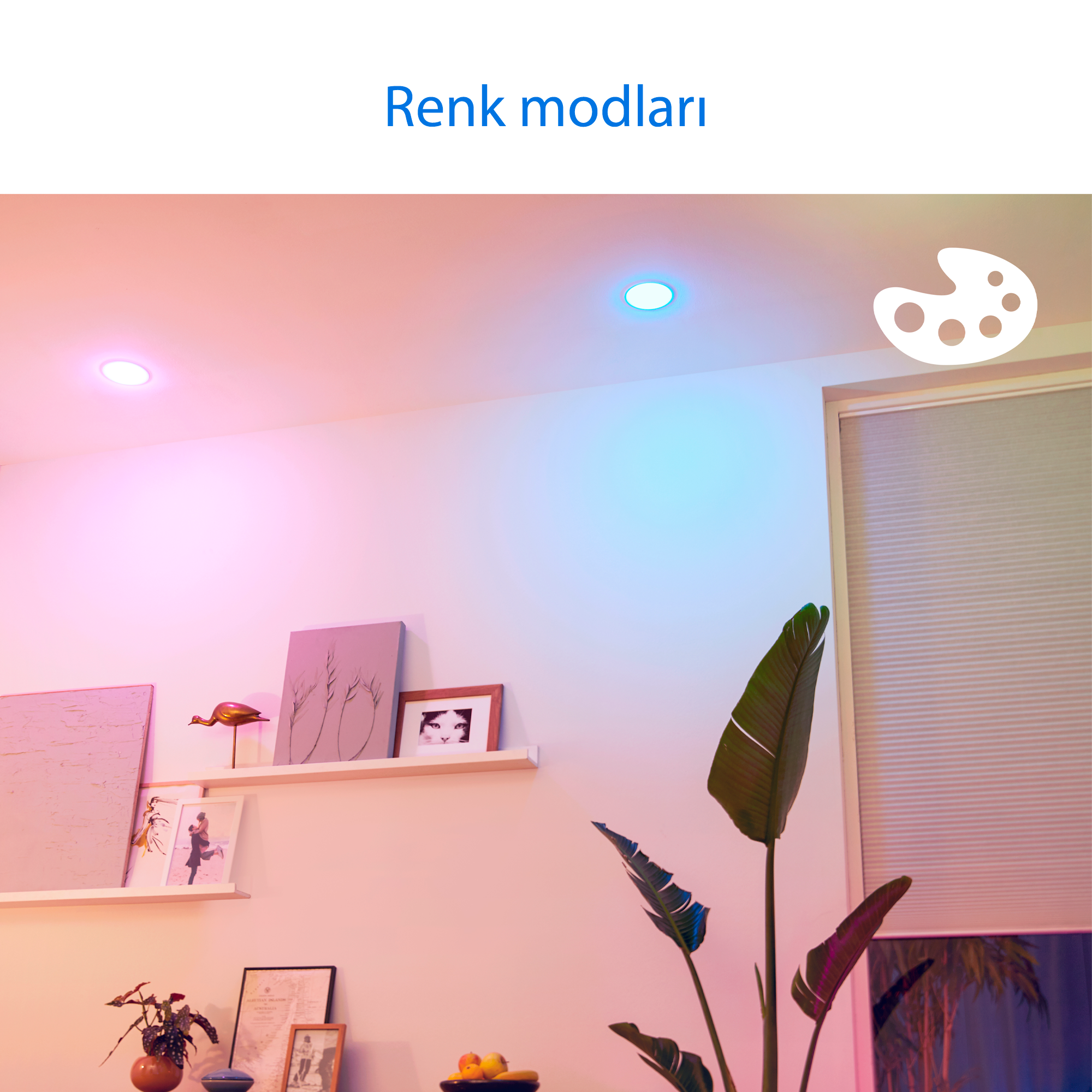 Philips Smart Lighting LED Spot Ampul GU10 Cam 50W Eşdeğer RGB - Google Home, Alexa, HomeKit ve Matter uyumlu