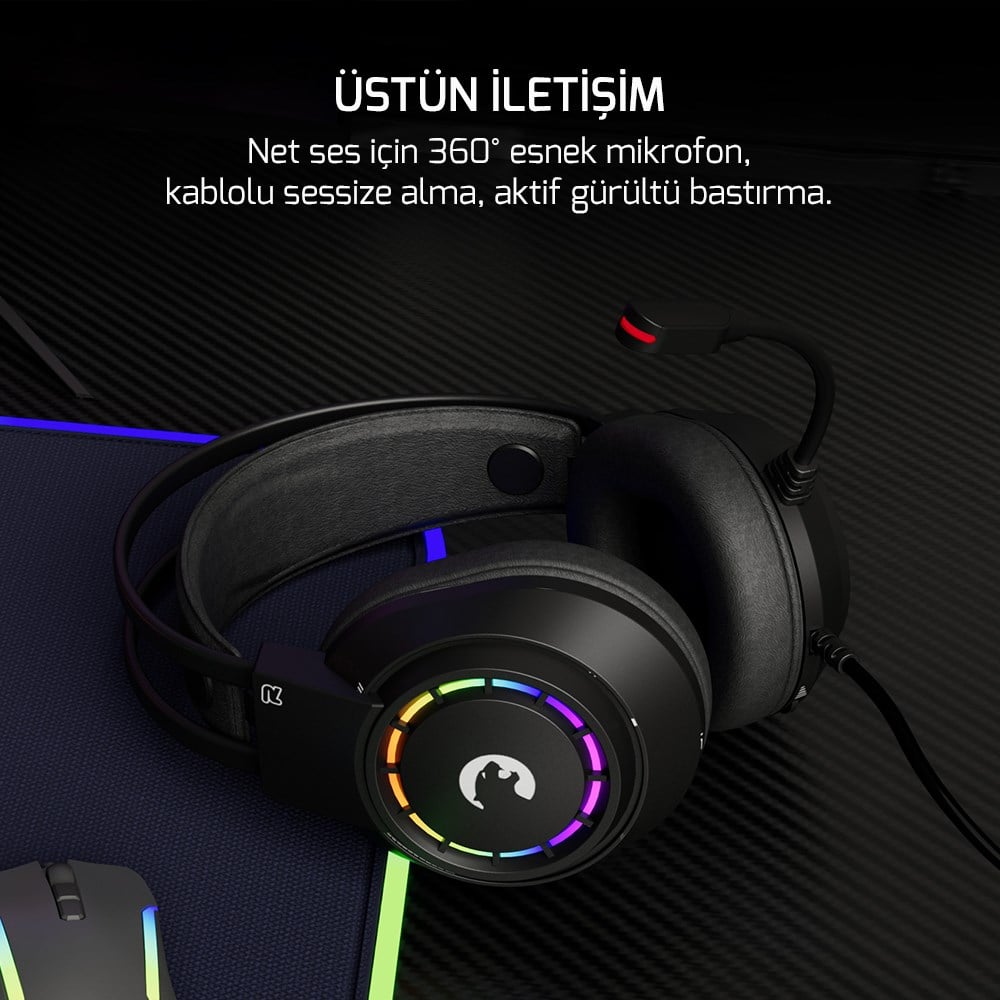 GAMEPOWER VOLDON SİYAH 7.1 RAINBOW GAMING KULAKLIK