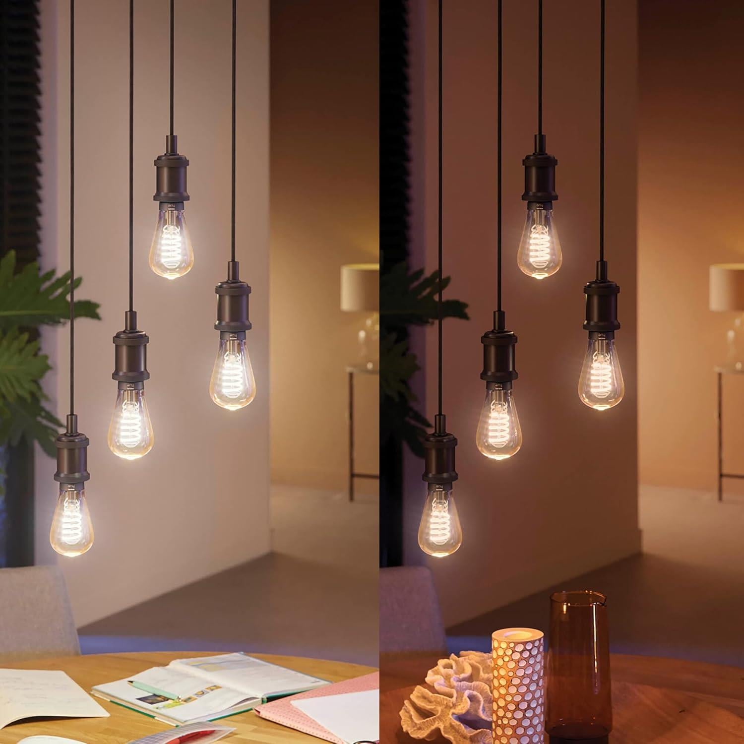 Philips HueW 7W Akıllı Led Filament Ampul, ST64 E27, Sarı Işık, Bluetooth Özellikli