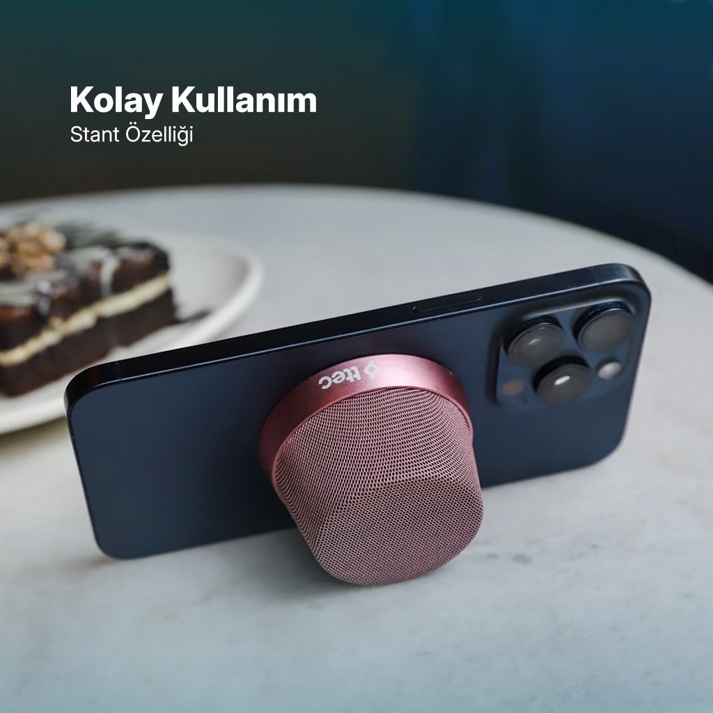 ttec Vox Mini M Magsafe Uyumlu 2'si 1 Arada Kablosuz Bluetooth Hoparlör, Pembe