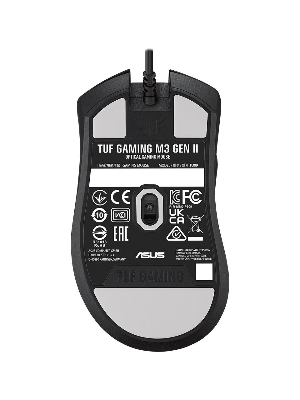 ASUS TUF GAMING M3 GEN II AURA SYNC RGB 8000 DPI SENSOR 60 MİLYON TIKLAMA ÖMRÜ 59 GRAM HAFIF TASARIM OYUNCU MOUSE