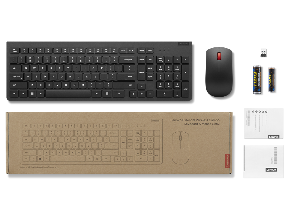 Lenovo Essential Kablosuz Klavye Mouse Set Türkçe Q - 4X31N50744