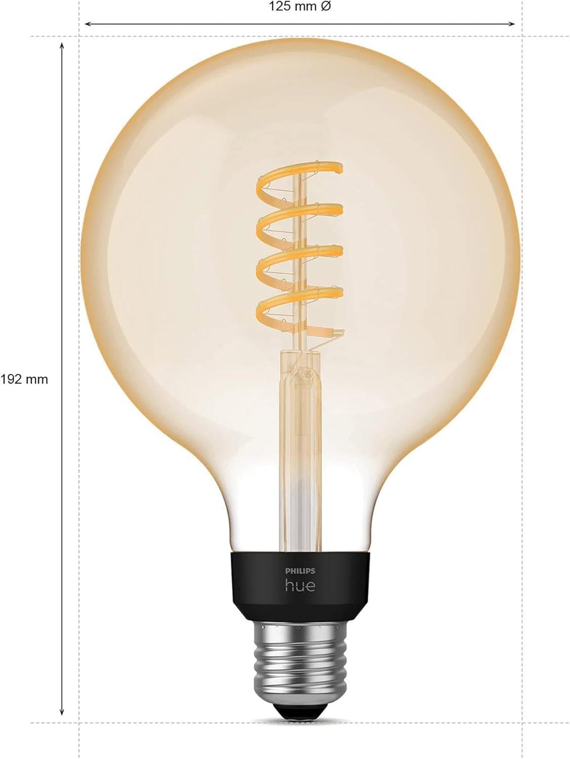 Philips Hue 7W Beyaz ve Sarı Ambians G125 glob E27 Akıllı Ampul