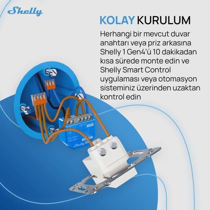 Shelly 1 Gen4 Akıllı Röle