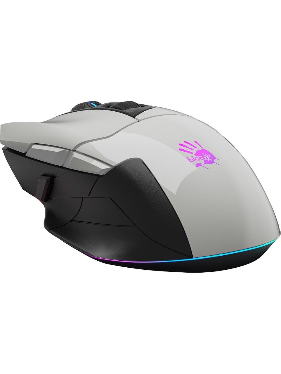 A4-Tech Bloody W70 Max 10K CPI Optik RGB Beyaz Gaming Mouse