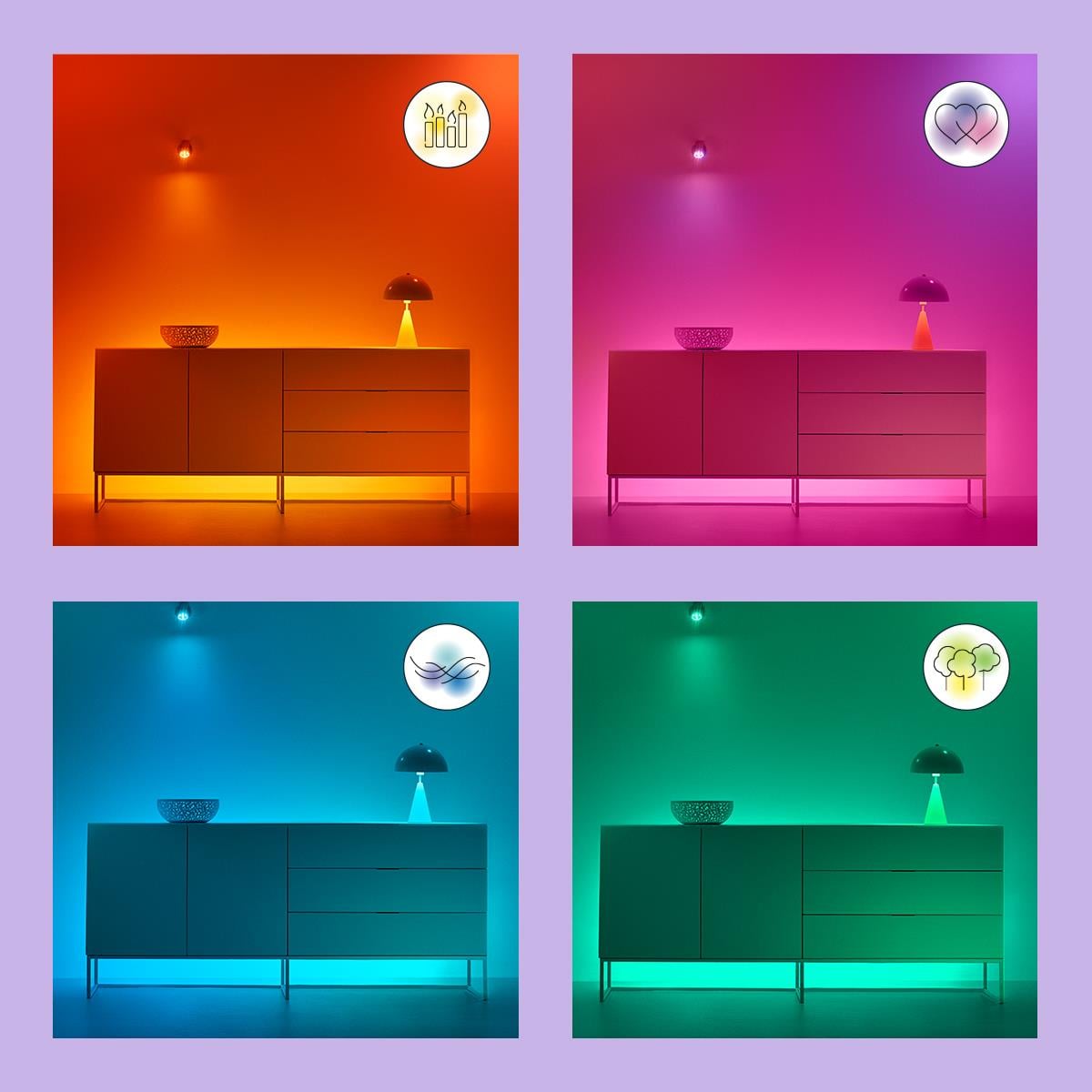Wiz SuperSlim 22W Siyah Sıva Üstü RGB Akıllı LED Yuvarlak Panel Tavan Armatürü 42 cm çapında 2600 Lumen