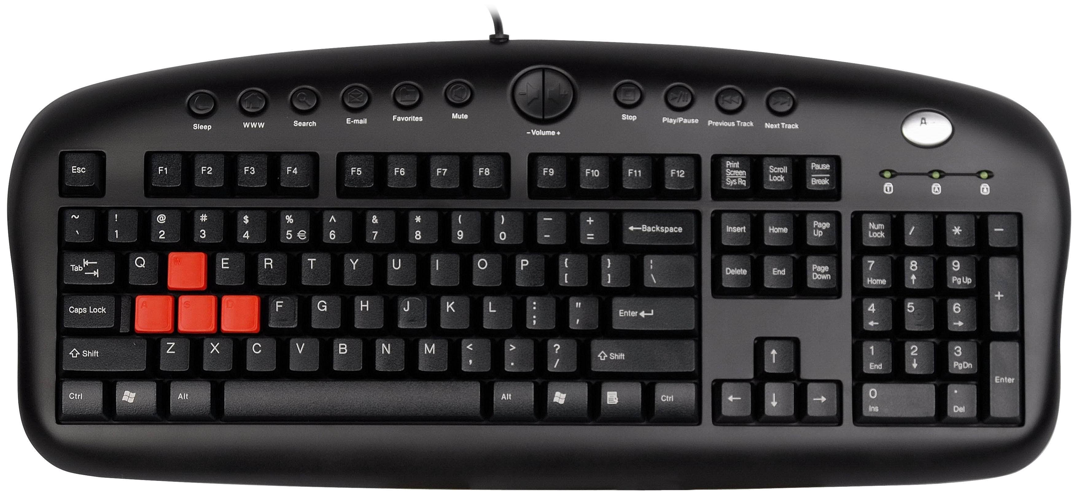 A4-Tech KB-28G Q USB Siyah Multimedya Klavye