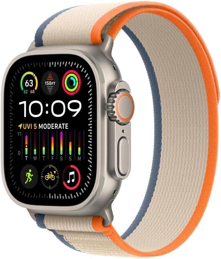Apple Watch Ultra 49MM Trail Loop Turuncu/Bej - S/M