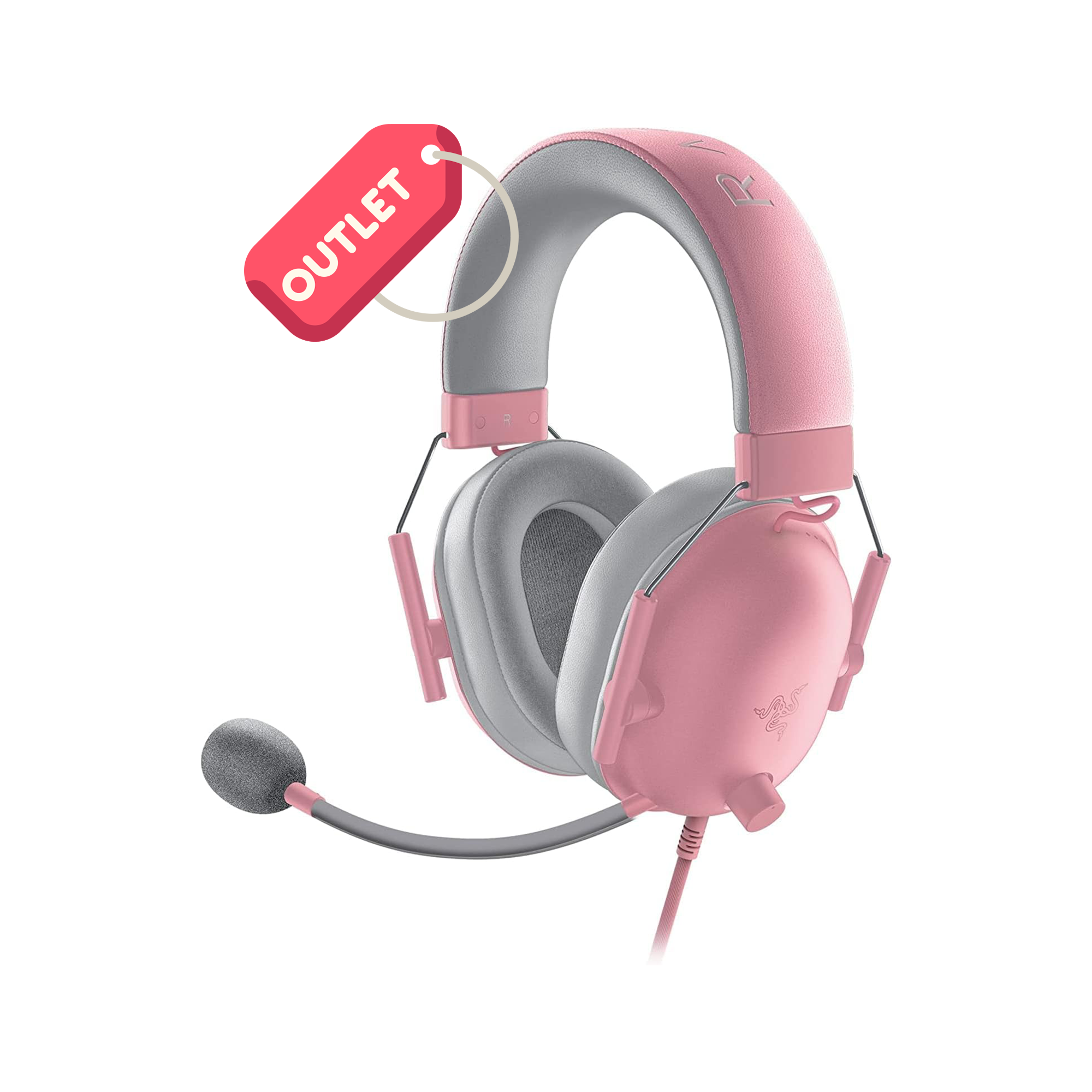 OUTLET Razer BlackShark V2 X - Çok Platformlu Kablolu Esports Kulaklık, Kuvars Pembe