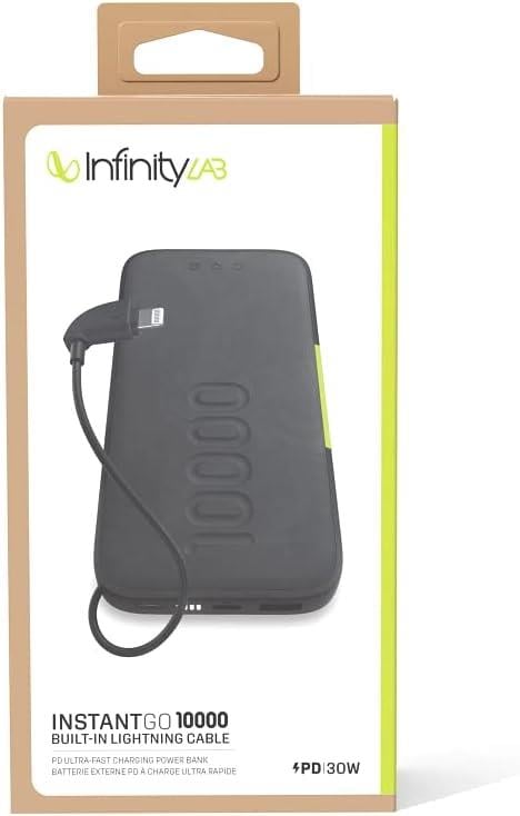InfinityLab by Harman - InstantGo Powerbank 10000 mAh, Lightning, Siyah