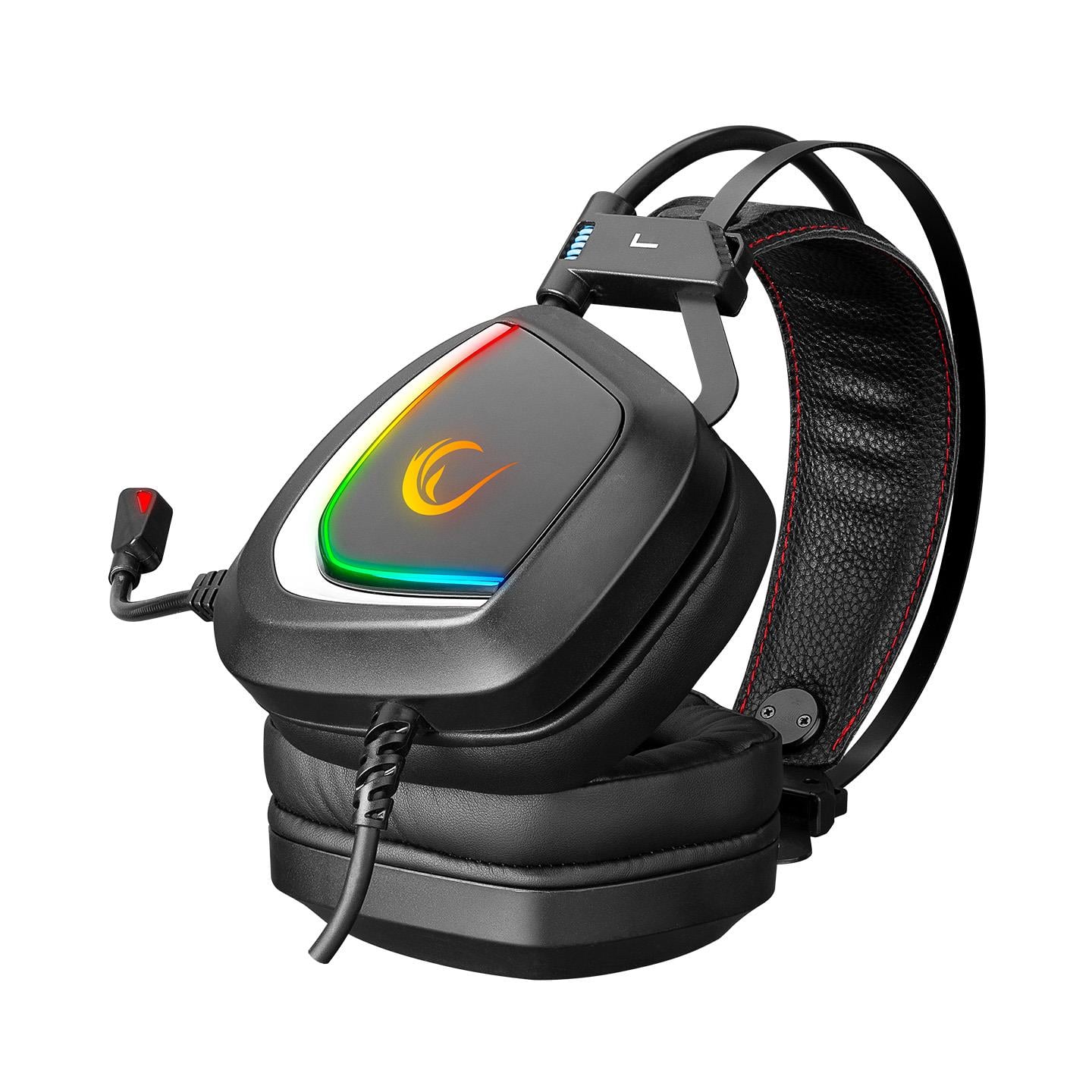 Rampage PHANTOM X1 Siyah USB 7.1 Surround RGB Işık Efektli Gaming Mikrofon & Kulaklık