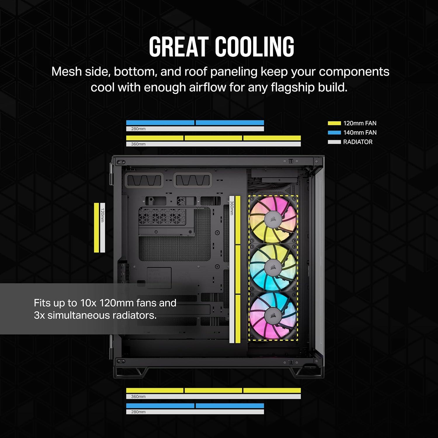 Corsair iCUE LINK 6500X RGB Mid-Tower ATX Dual Chamber PC Case - Siyah CC-9011269-WW