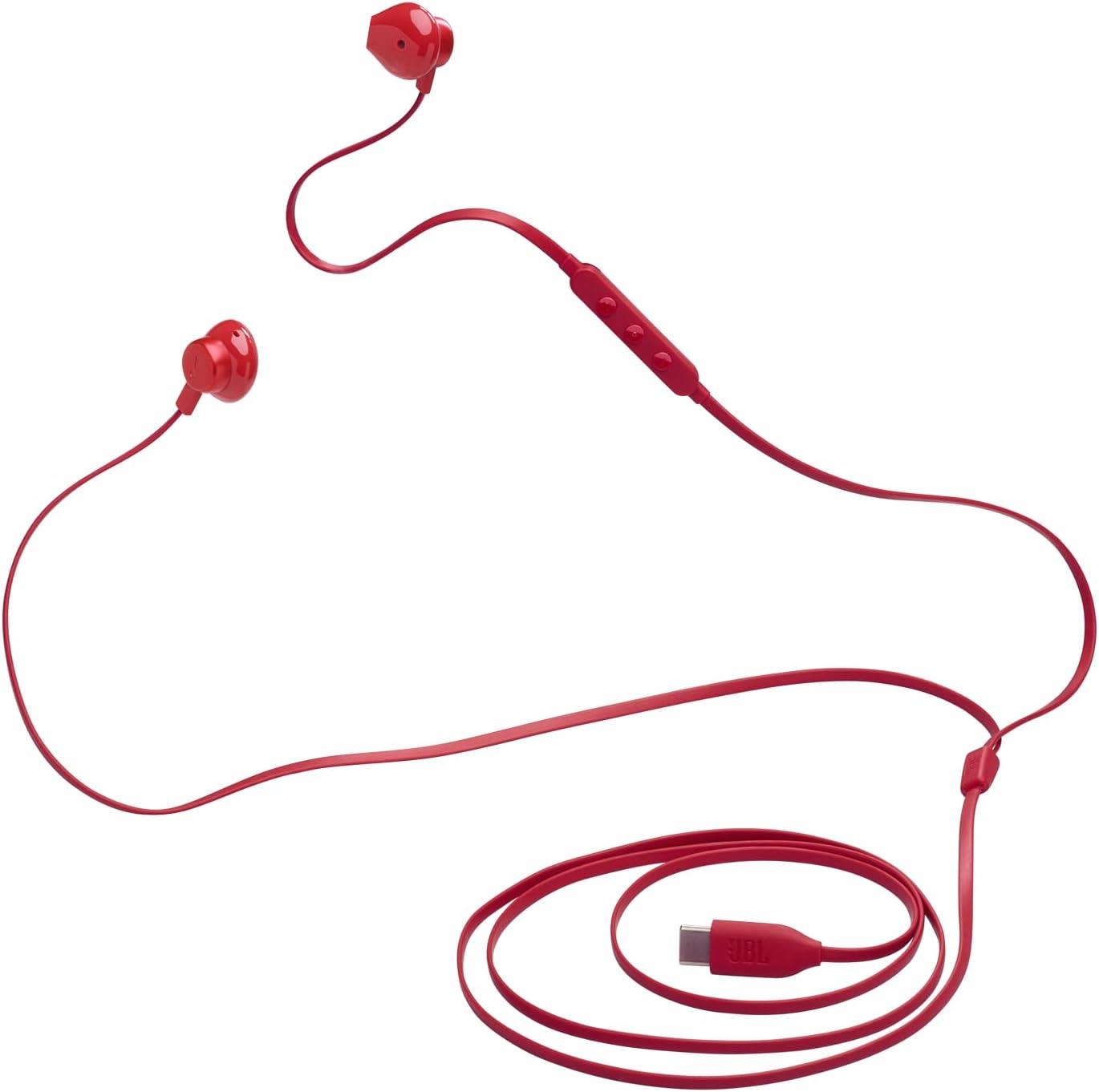 JBL Tune 305C USB-C Kulakiçi Kablolu Kulaklık, Kırmızı