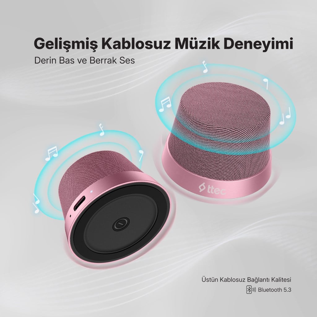 ttec Vox Mini M Magsafe Uyumlu 2'si 1 Arada Kablosuz Bluetooth Hoparlör, Lacivert