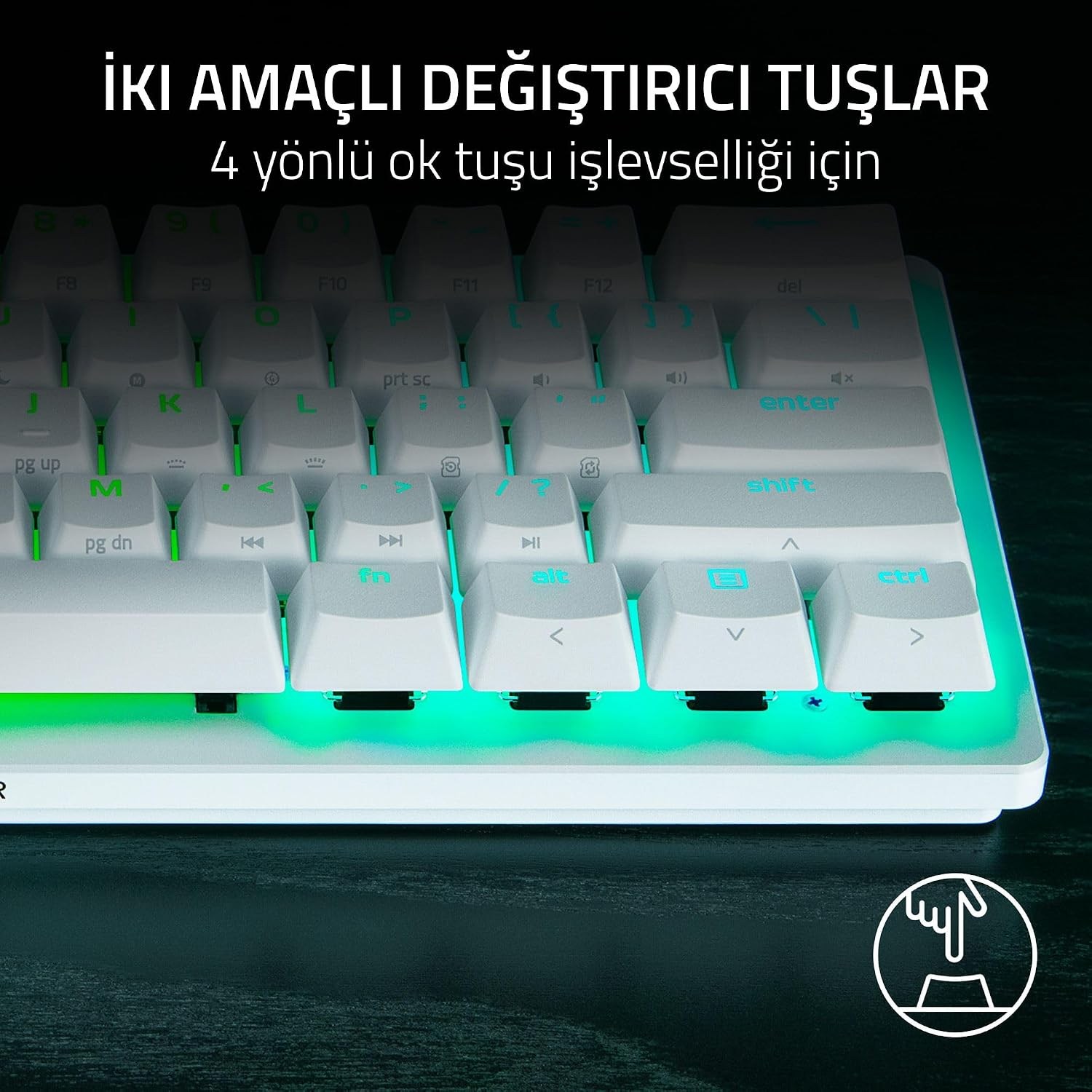 Razer Huntsman V3 Pro Mini Klavye Beyaz U.S. Layout – RZ03-04991700-R3M1